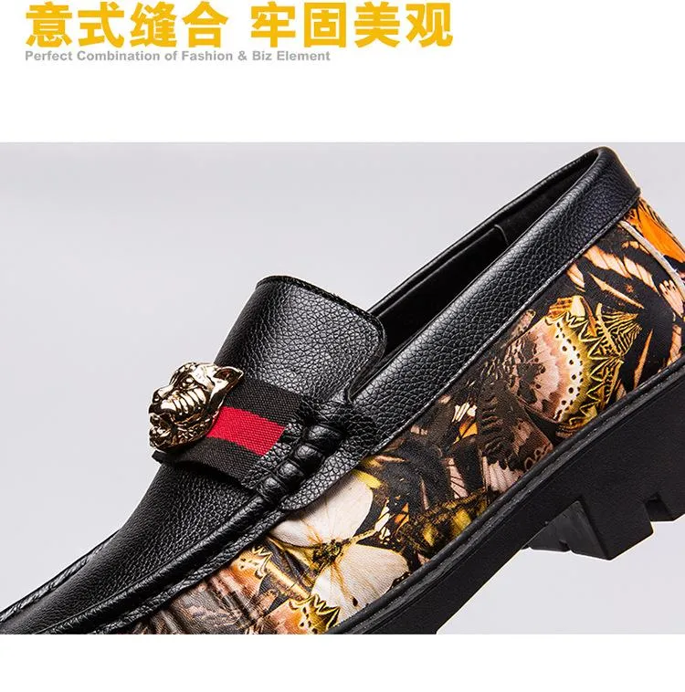 2024 spring models wholesale explosions one foot small leather shoes men soft bottom male Korean version of the wild personality social lazy shoes