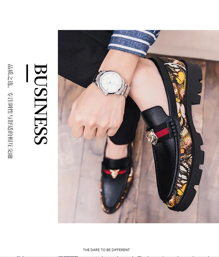 2024 spring models wholesale explosions one foot small leather shoes men soft bottom male Korean version of the wild personality social lazy shoes