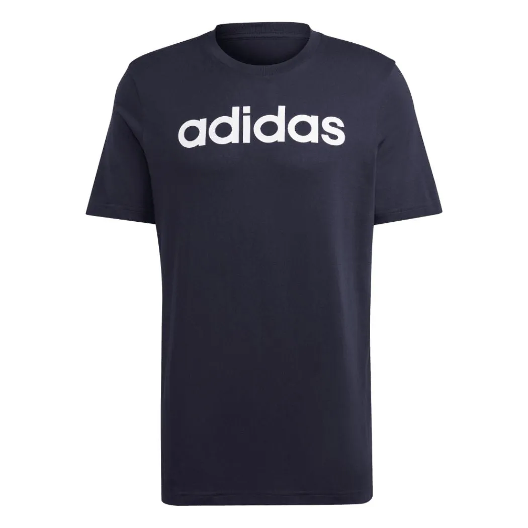 adidas Essentials Single Jersey Linear Embroidered Logo Men's Tee