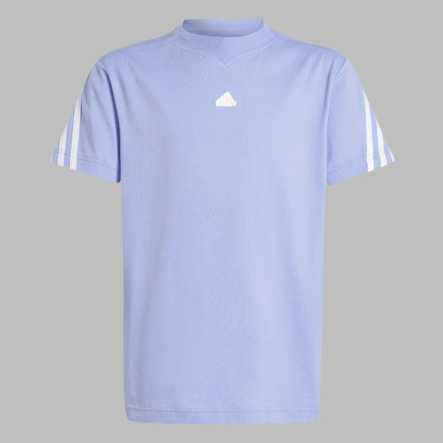 ADIDAS KID'S FUTURE ICONS 3-STRIPES BLUE SPARK TEE