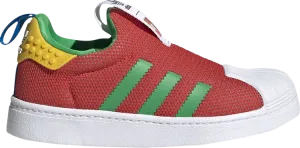 Adidas LEGO x Superstar 360 J 'Pantone' Sneakers, Red