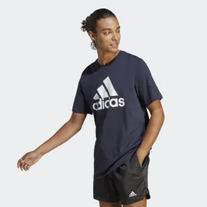 ADIDAS MEN'S ESSENTIALS SINGLE JERSEY BIG LOGO NAVY TEE