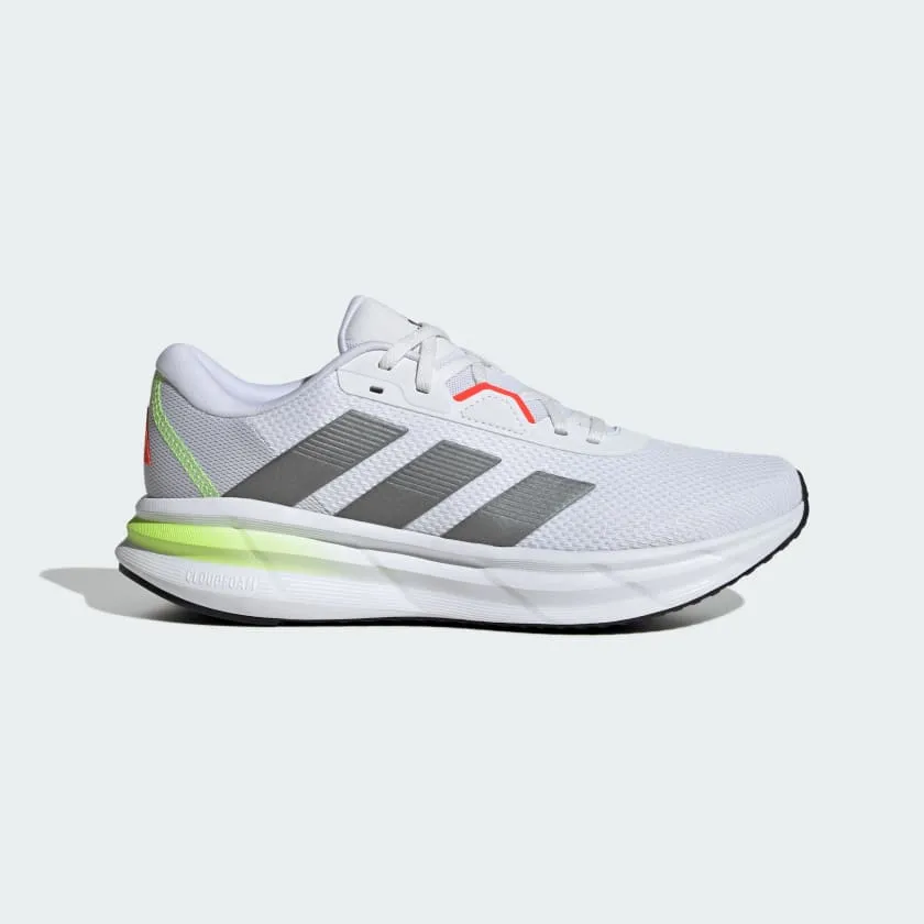 ADIDAS MEN'S GALAXY 7 WHITE/GREY/LEMON RUNNING SHOES