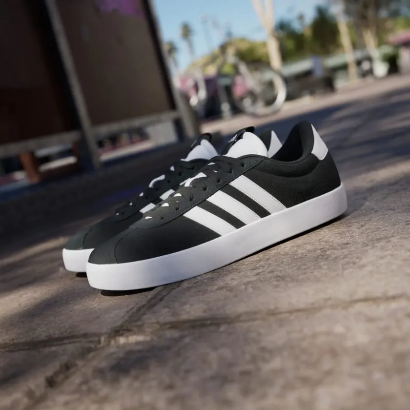 ADIDAS MEN'S VL COURT 3.0 BLACK/WHITE SHOES