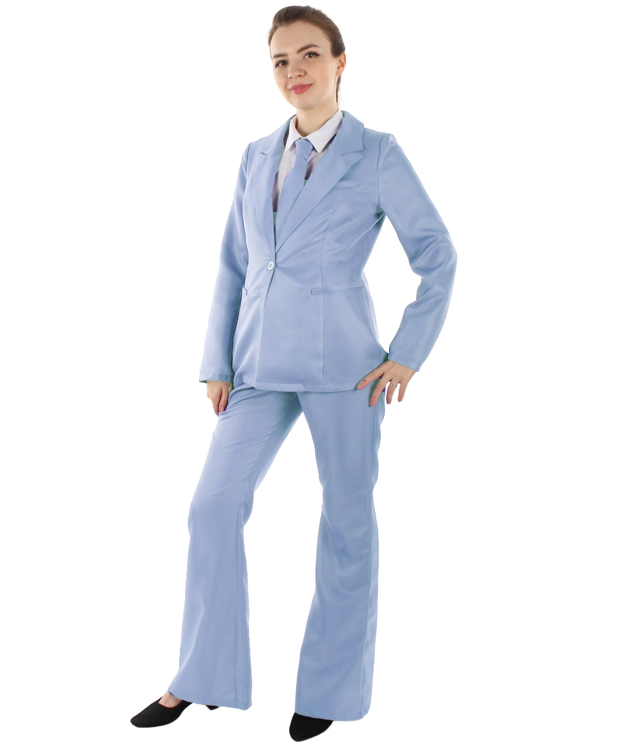 Adult Women's EXCLUSIVE! Deluxe Animated Movie Anti-hero Party Suit Costume , Lt. Blue Cosplay Costume