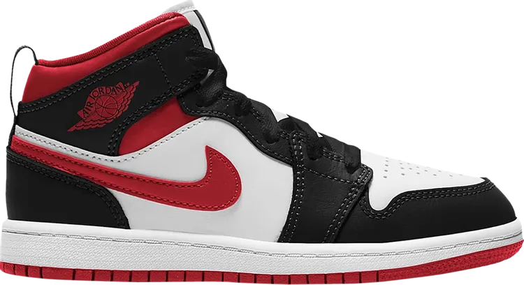 Air Jordan 1 Mid PS Black Gym Red, white