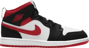 Air Jordan 1 Mid PS Black Gym Red, white