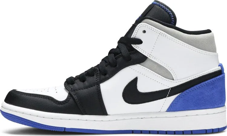 Air Jordan 1 Mid SE Royal Black Toe Sneakers, Blue