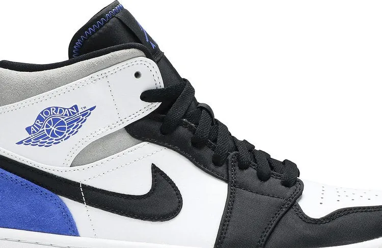 Air Jordan 1 Mid SE Royal Black Toe Sneakers, Blue