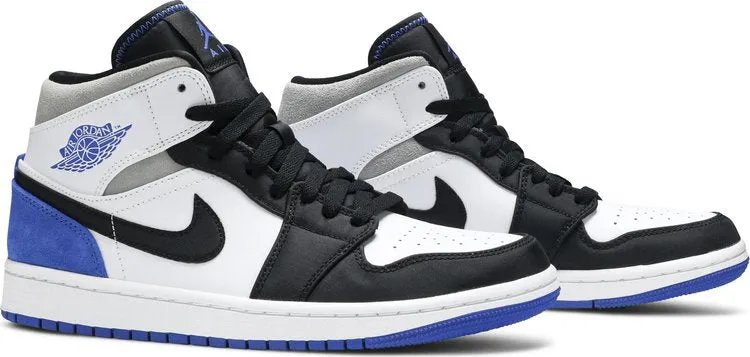 Air Jordan 1 Mid SE Royal Black Toe Sneakers, Blue