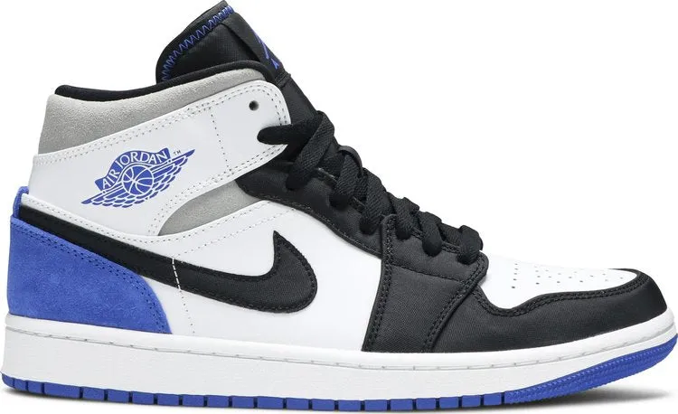 Air Jordan 1 Mid SE Royal Black Toe Sneakers, Blue