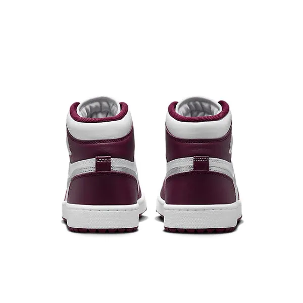 Air Jordan 1 Retro High Golf 'Bordeaux' Sneakers, White