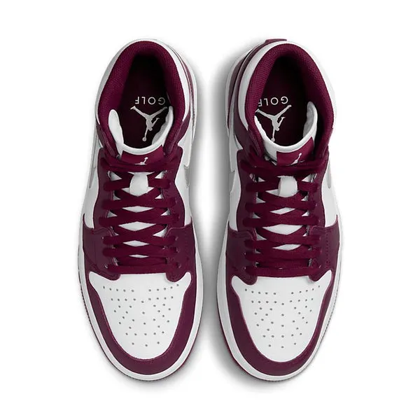 Air Jordan 1 Retro High Golf 'Bordeaux' Sneakers, White