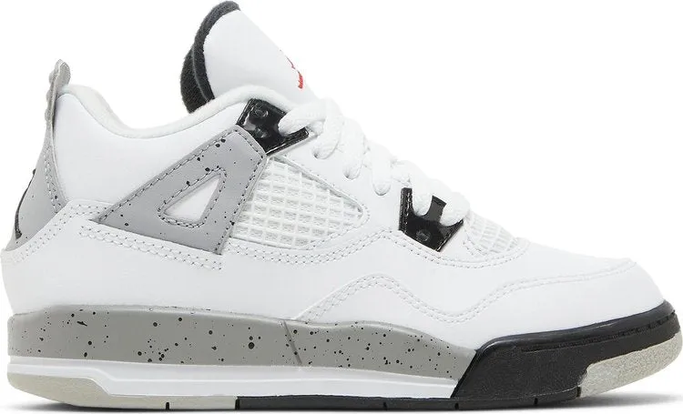 Air Jordan 4 Retro PS White Cement Sneakers, white