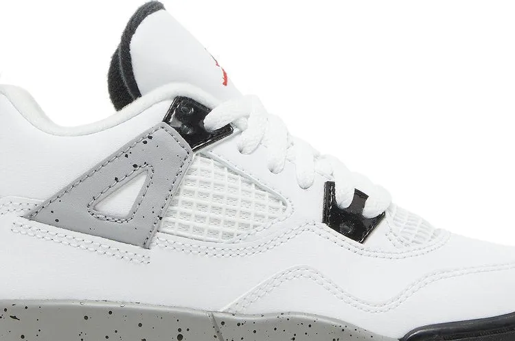 Air Jordan 4 Retro PS White Cement Sneakers, white