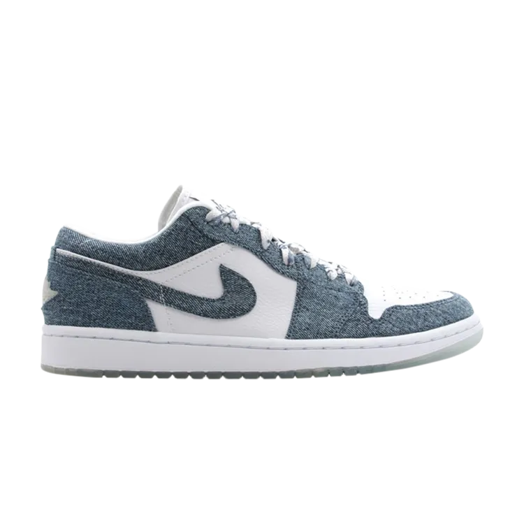 Air Jordan Wmns Air Jordan 1 Retro Low 'Denim' Sneakers, White