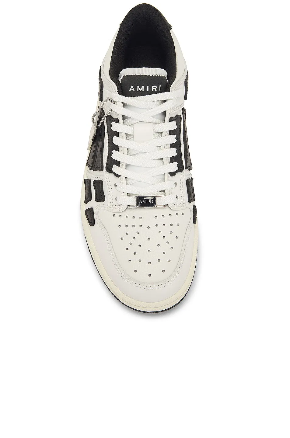 Amiri Skeleton Low Top Sneaker in White & Black