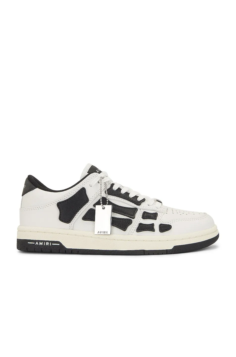 Amiri Skeleton Low Top Sneaker in White & Black