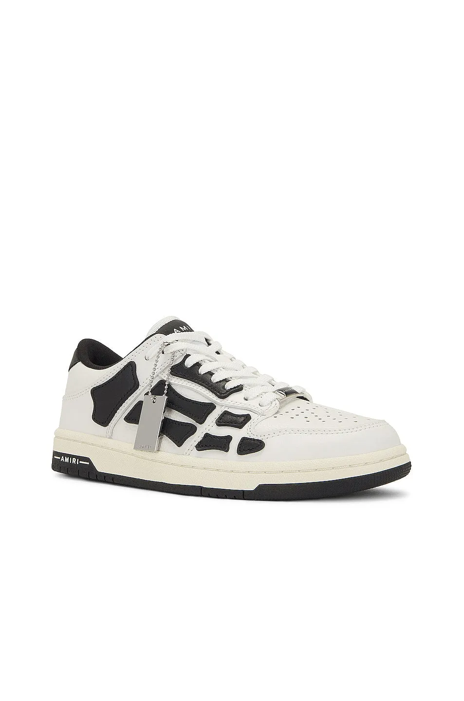 Amiri Skeleton Low Top Sneaker in White & Black