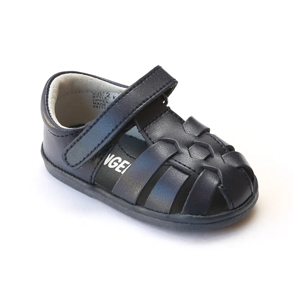 Angel Baby Boys Leather Fisherman Sandals