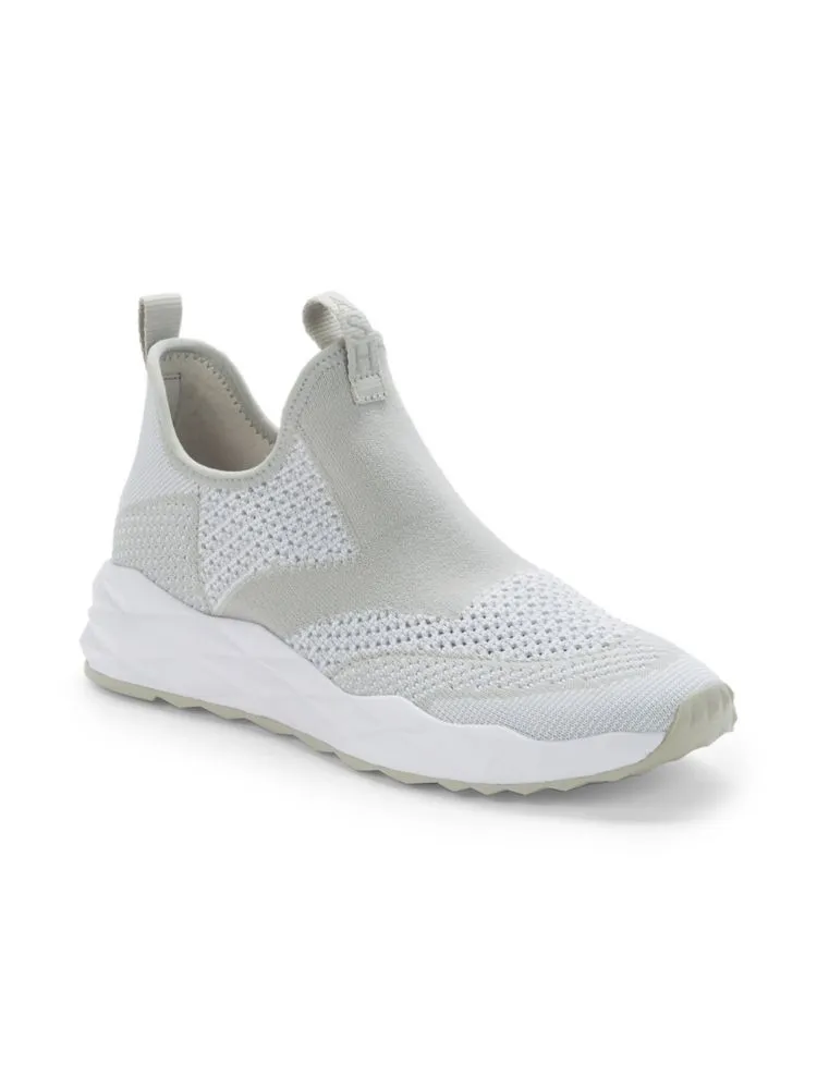 Ash low-top perforated sneakers, gray