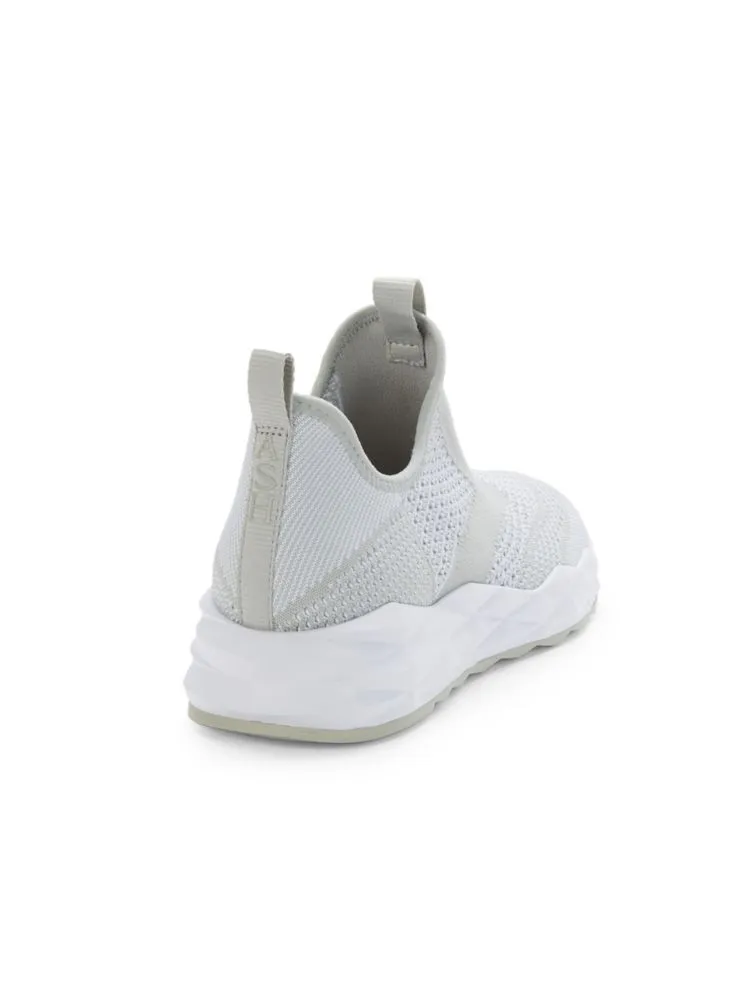 Ash low-top perforated sneakers, gray