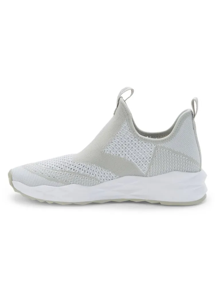 Ash low-top perforated sneakers, gray