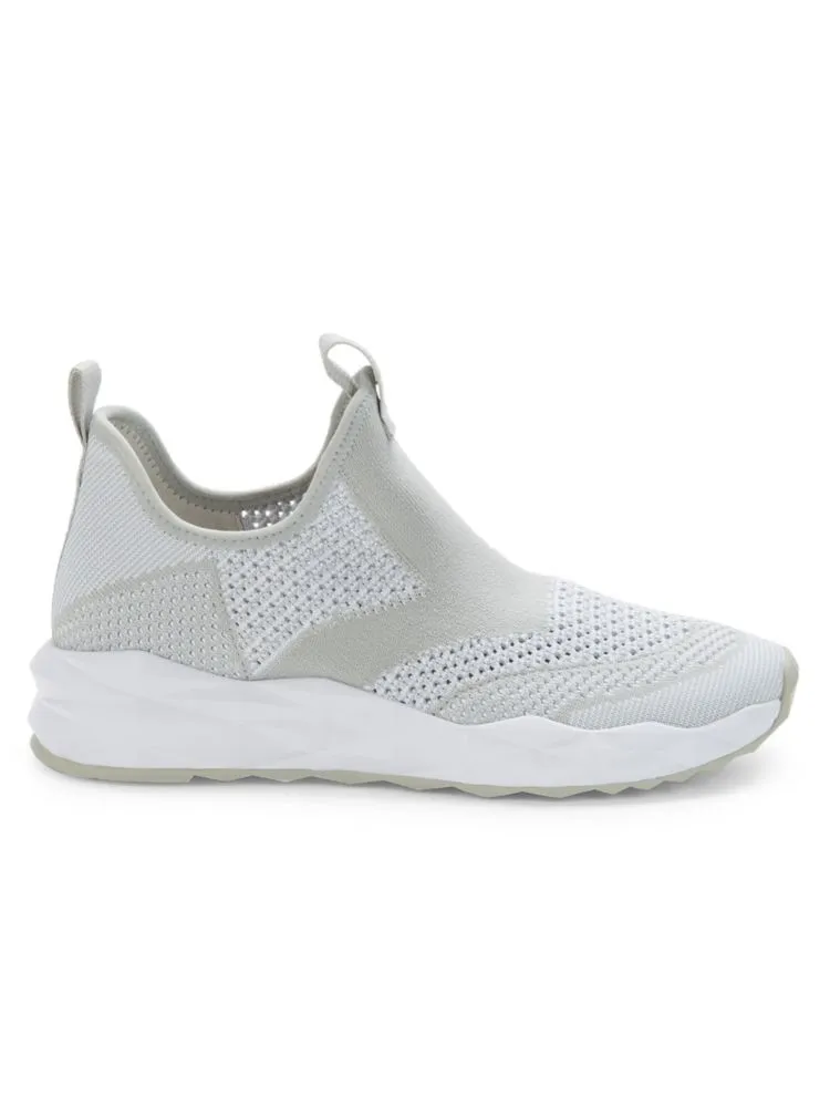 Ash low-top perforated sneakers, gray