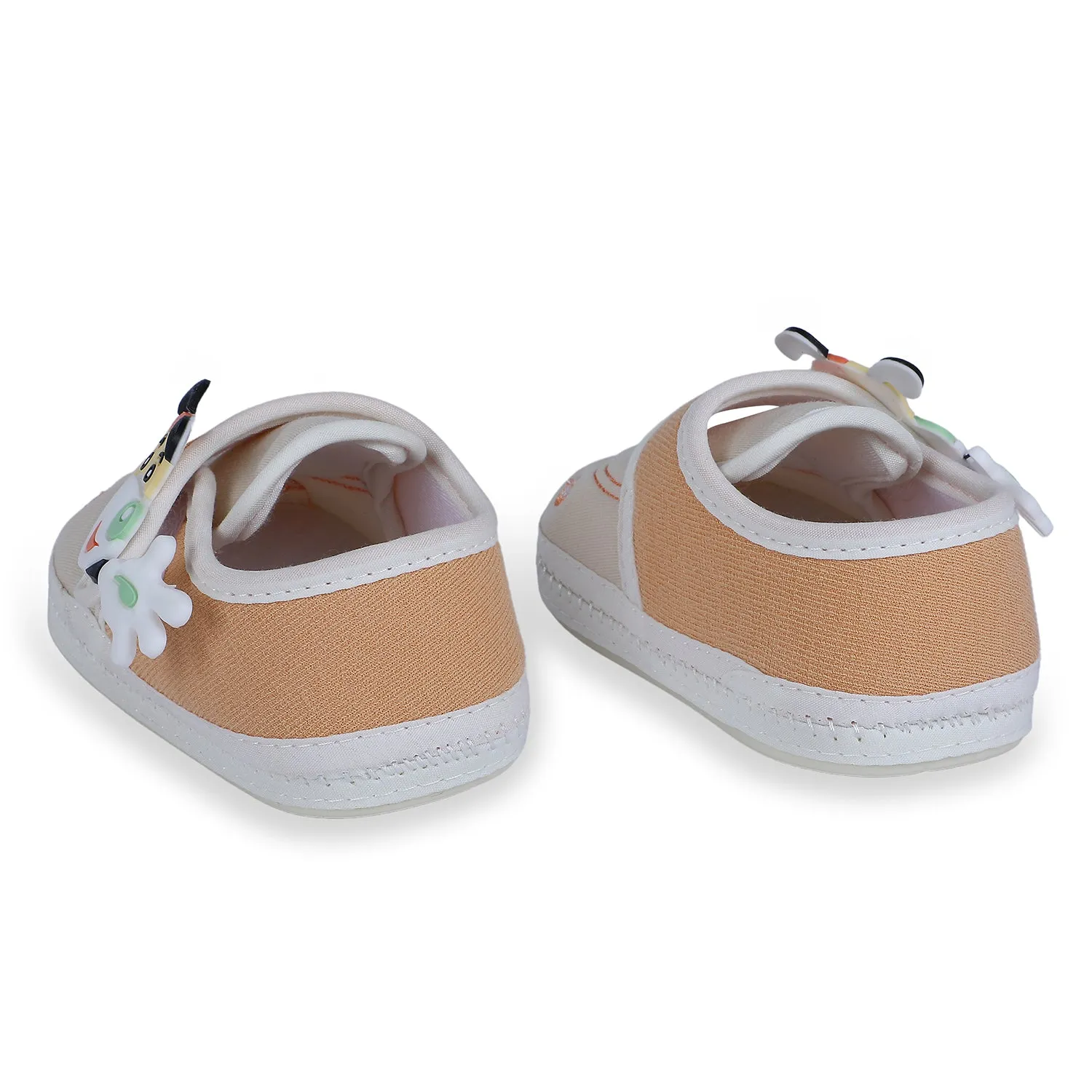 Baby Moo Puppy Face Soft Sole Anti-Slip Booties - Beige