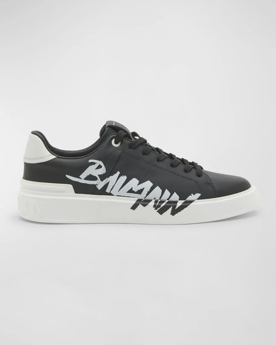 Balmain Men's B-Court Logo Low Top Sneakers