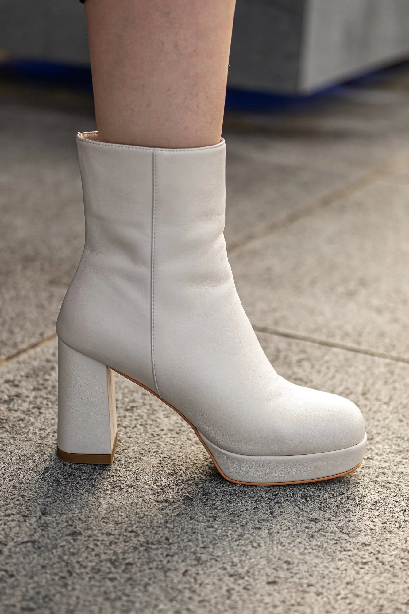 Bex Platform Boot Cream