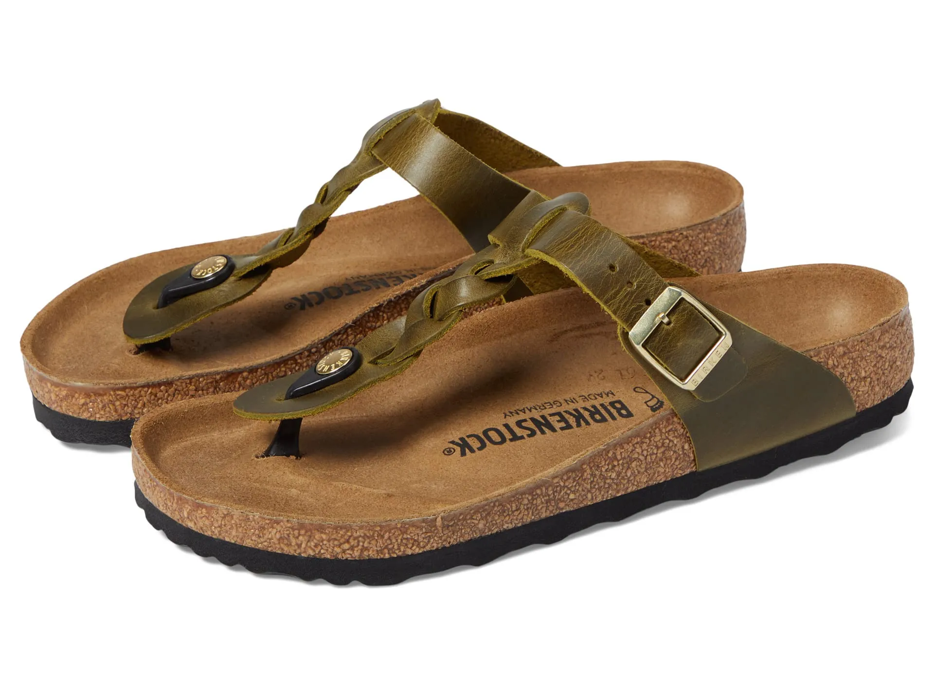 Birkenstock Gizeh Braided Sandals - Oiled Leather