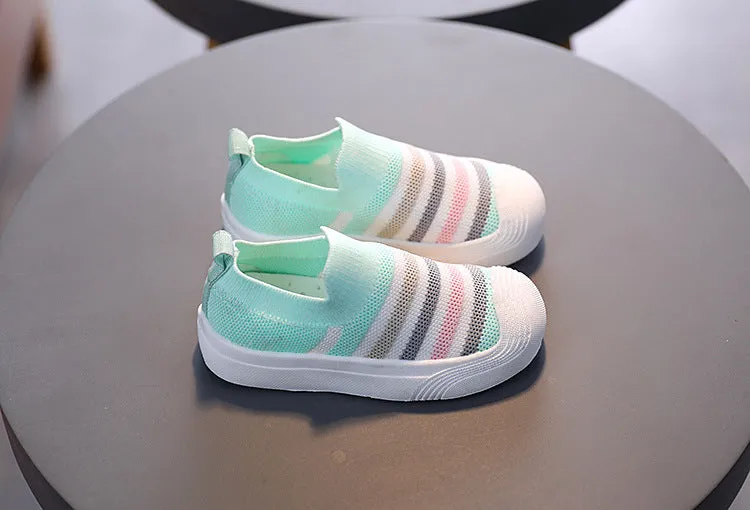 Candy-colored Flying Woven Breathable Casual Shoes