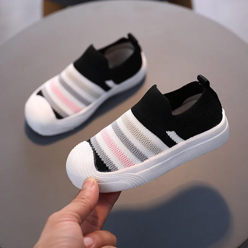 Candy-colored Flying Woven Breathable Casual Shoes