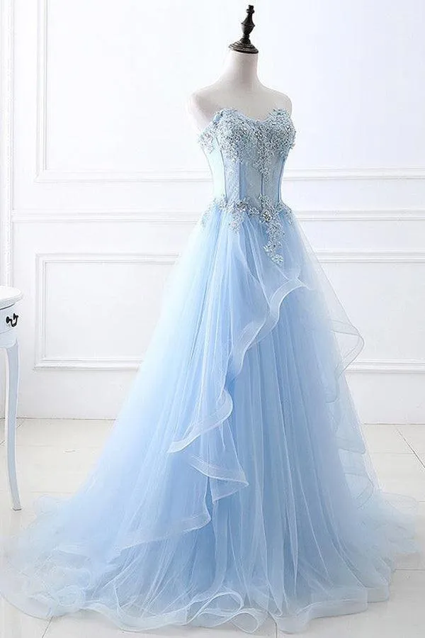 Chic Prom Dresses Sweetheart A-line Floor-length Prom Dress PSK389