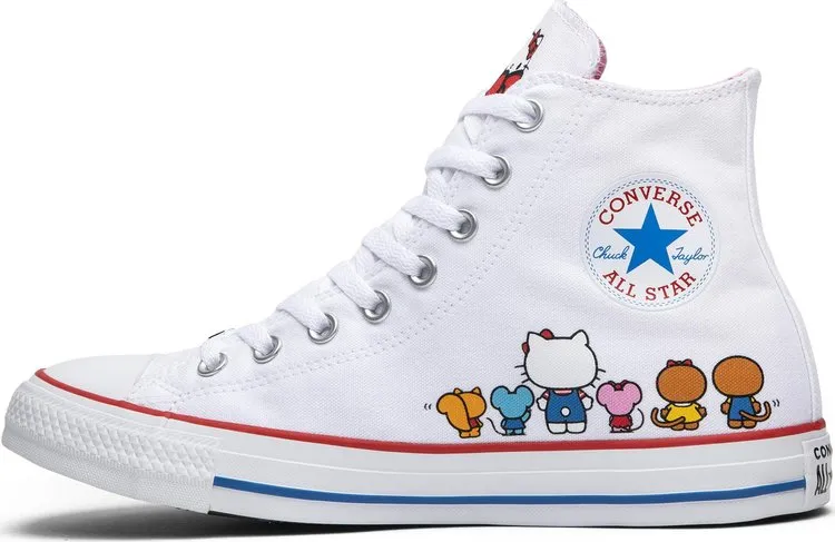 Converse Hello Kitty x Chuck Taylor All Star Canvas Hi White Sneakers