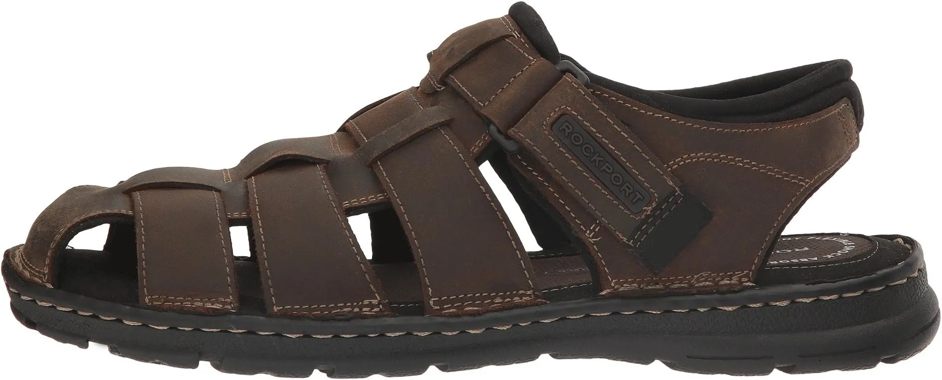 Darwyn Fishermen Rockport Flat Sandals Brown II Leather