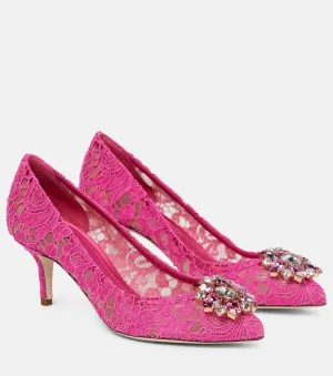 Decorated lace shoes Bellucci 60 Dolce&Gabbana, pink