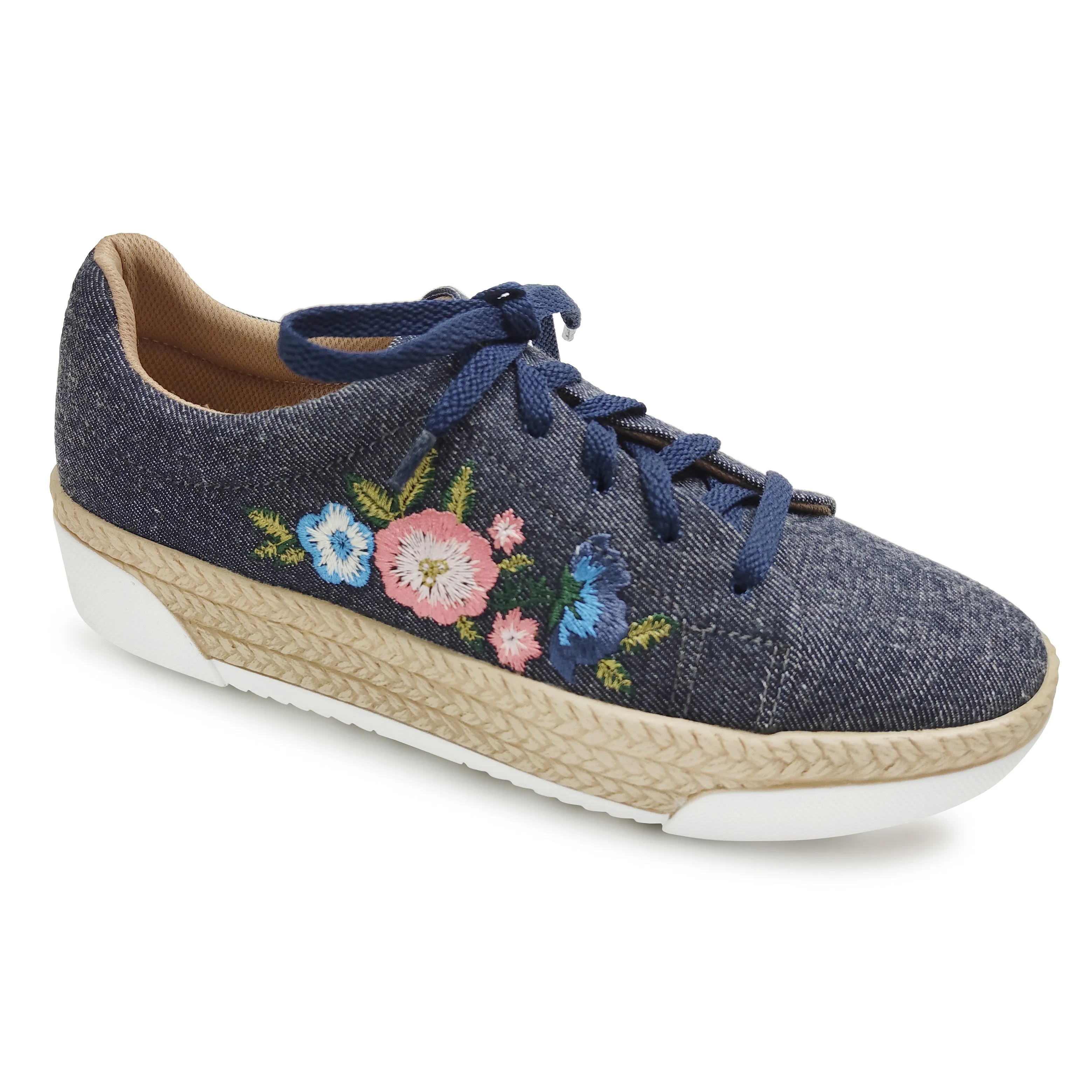 Denim Casual Shoe with Embroidery (978.002)