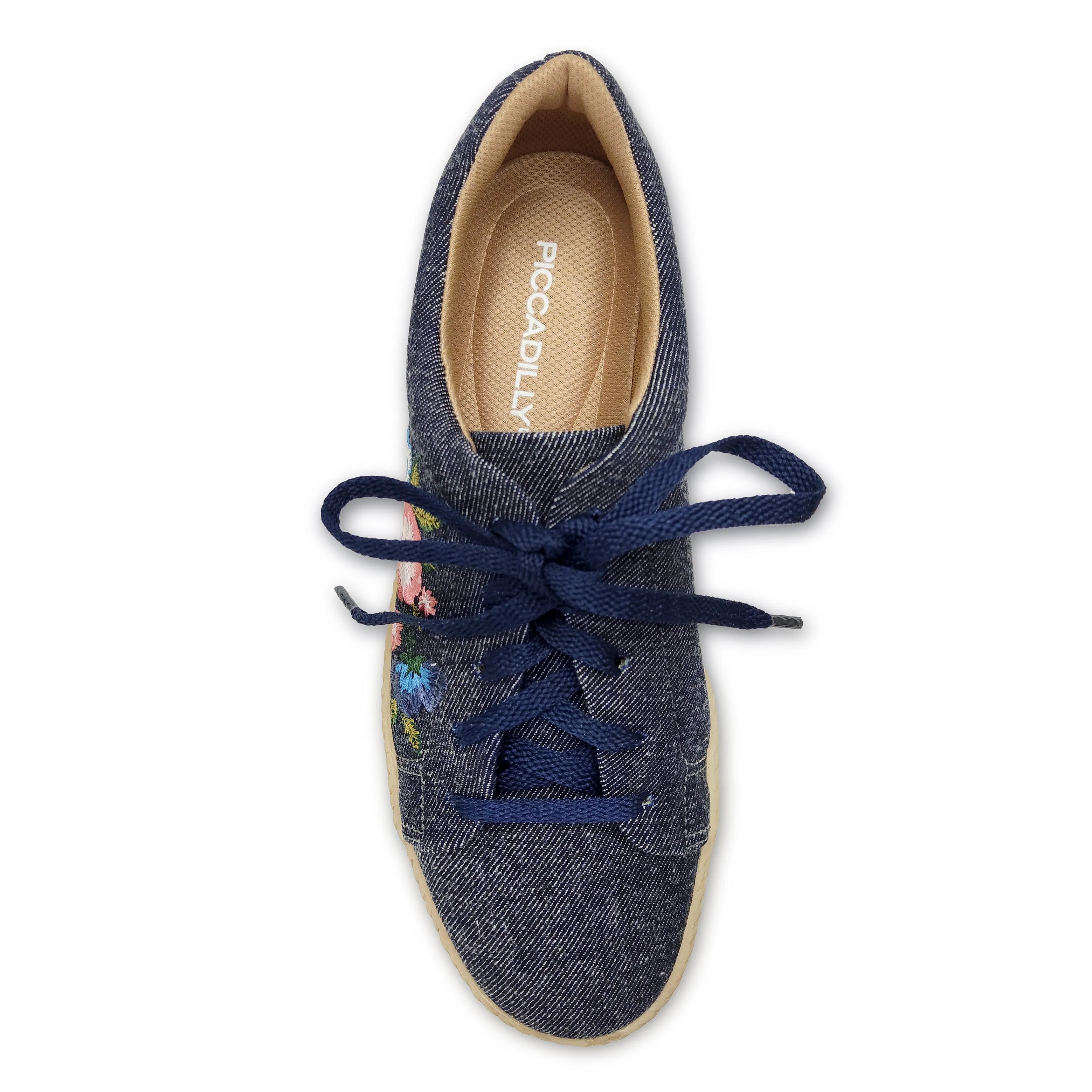 Denim Casual Shoe with Embroidery (978.002)