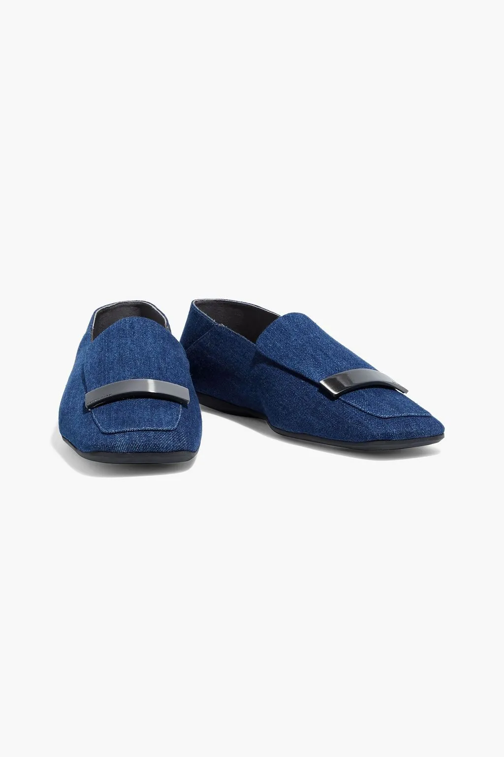 Denim loafers sr1 with folding heel SERGIO ROSSI, blue