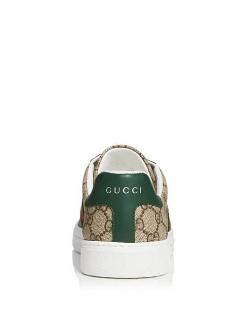 Gucci Women's Ace Lace-up Low Top Sneakers, Brown