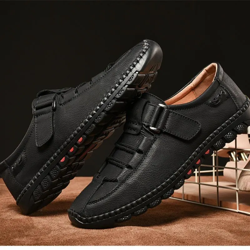 Handmade outdoor men's casual breathable leather shoes