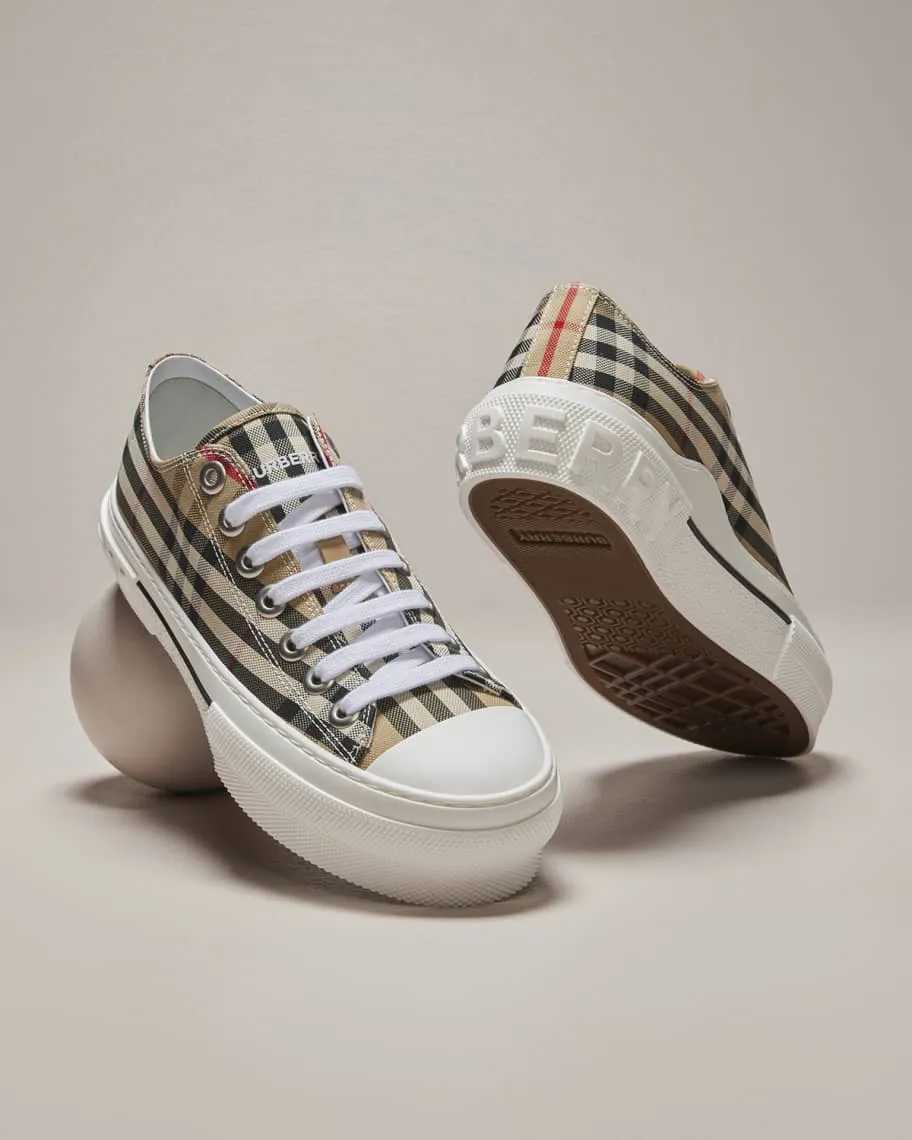 Jack Burberry Check Low Top Sneakers