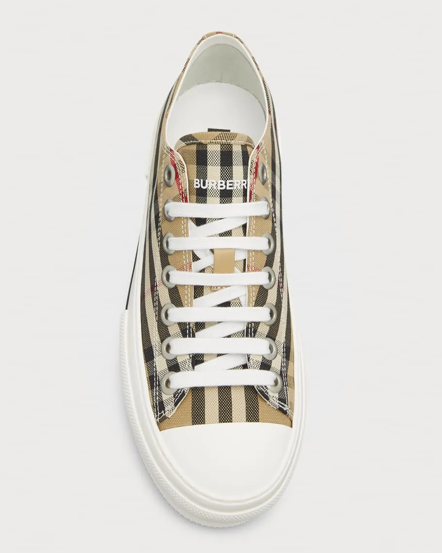 Jack Burberry Check Low Top Sneakers