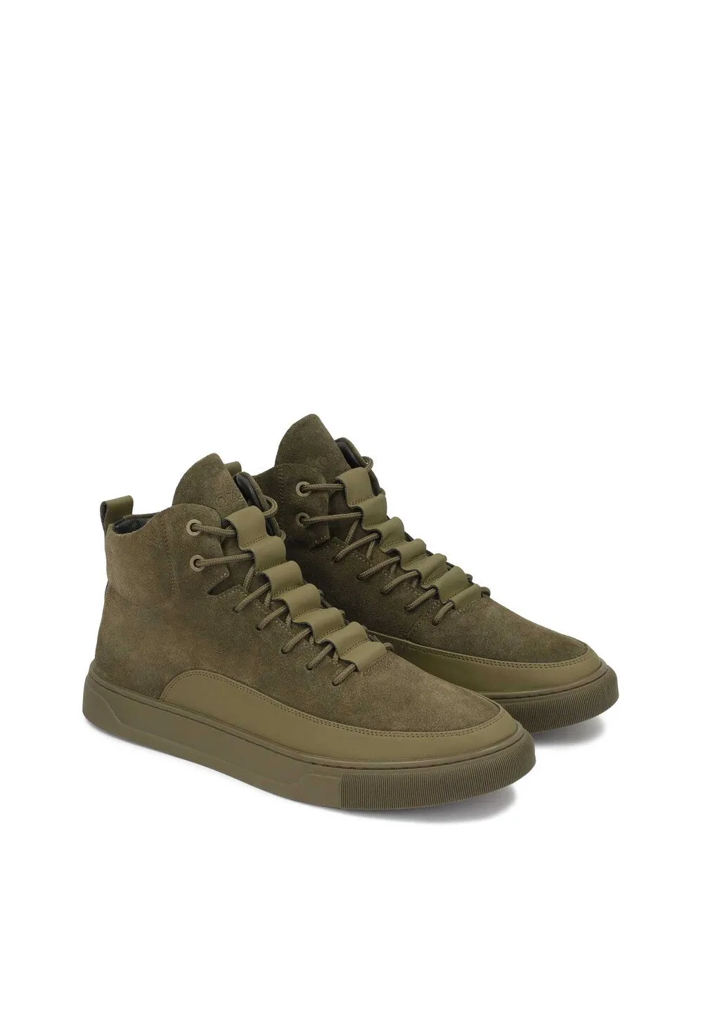 Kazar high top sneakers, olive