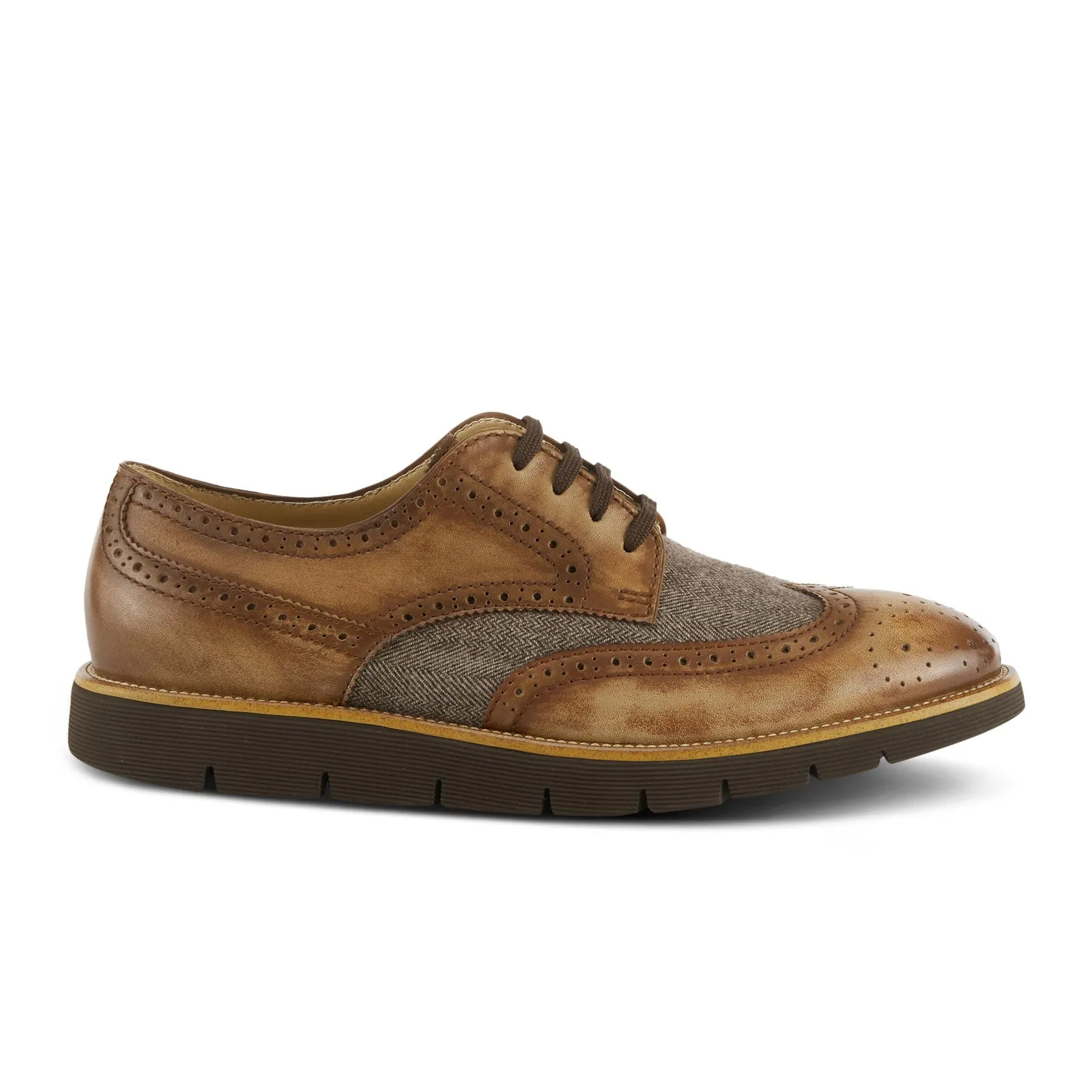 L'Artiste Beaufort Oxford (Men) - Camel Leather Combo