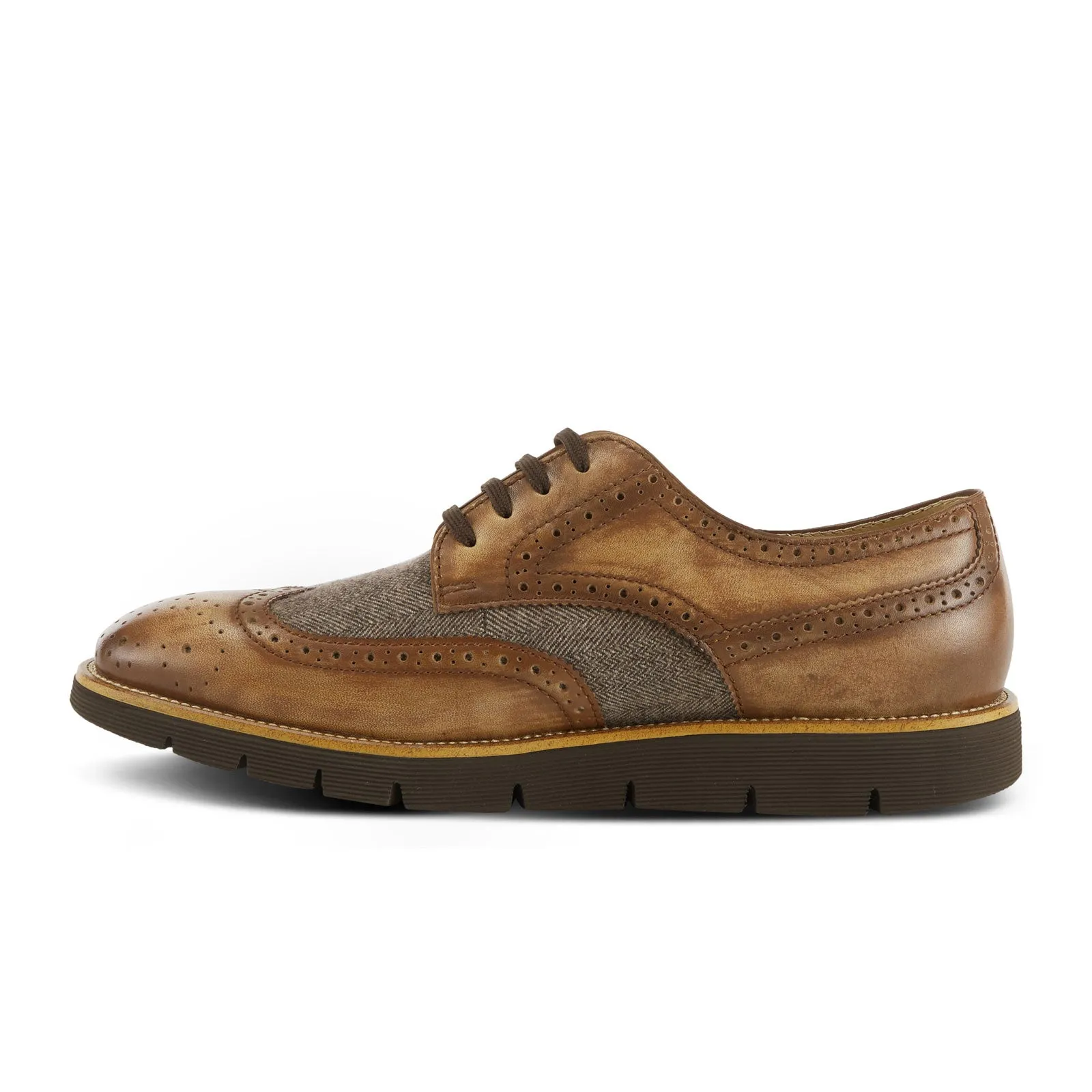 L'Artiste Beaufort Oxford (Men) - Camel Leather Combo