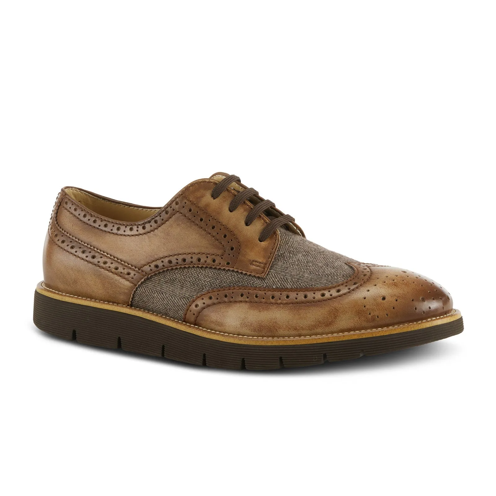 L'Artiste Beaufort Oxford (Men) - Camel Leather Combo