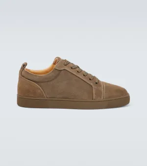 Low-top Louis Junior Christian Louboutin suede sneakers, brown